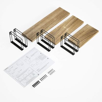 リビングルーム家具 壁棚 金属 木材 モダン 収納 キッチン 空間 節約