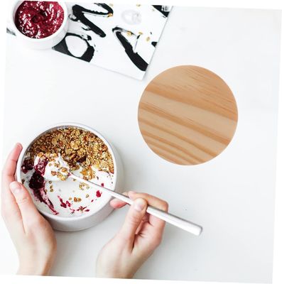 8pcs 木製の竹の蓋 漏れのないキャンドル ガラスボトル 空気密度の高いボトル 木製の蓋ボトル