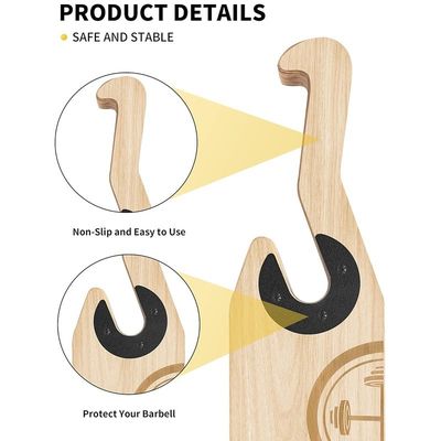 滑らないハンドル 木製 デッドリフト バベル ジャック ウェイトトレーニングバー スタンド オーダーメイド ロゴ