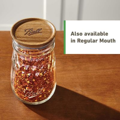 ノン・スリープ カスタムサイズ ロゴ 5パック 広い茶色のアカシア 木製ボールボールのボトル 木製収納蓋