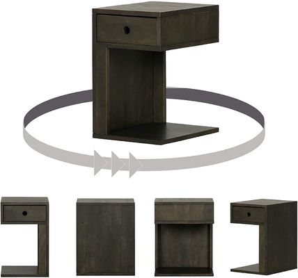 12.5 x 15.75 x 19.75インチ 漆喰付きナイトテーブル