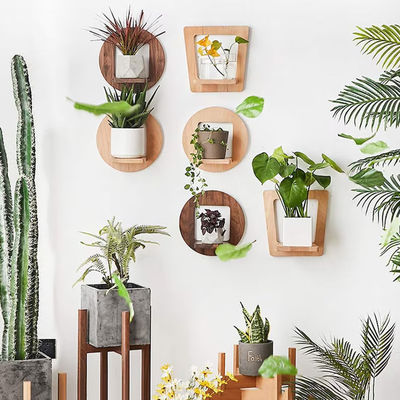室内プラントスタンド 木造プラントハンガー オーダーメイドロゴの田舎式ディスプレイ棚
