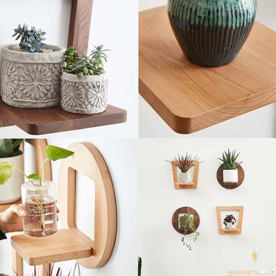 室内プラントスタンド 木造プラントハンガー オーダーメイドロゴの田舎式ディスプレイ棚