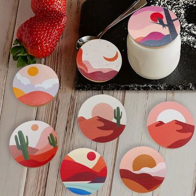 8 カスタム サイズ の 色とりどりの ボーホー パターン と バンブー の 蓋 を 備えた シリコン 密封 リング を パック する