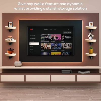 郵便包装 家庭用部屋の装飾のための小さな丸い浮く固木角棚