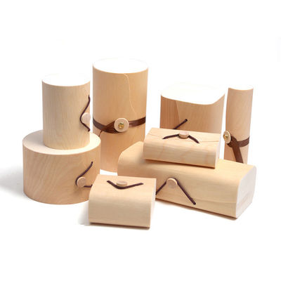 手作り 丸い 柔らかい 木製 ベルク 皮 の ギフト ボックス