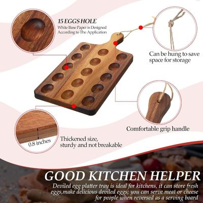 リバーシブル 木製 卵皿 オーダーメイド アカシア チョークテリー 板