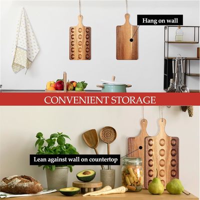 リバーシブル 木製 卵皿 オーダーメイド アカシア チョークテリー 板