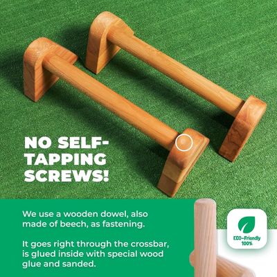 カスタマイズされたロゴ 木製の筋肉 プッシュアップ スタンド カリステニクス ワークアウト ジム機器