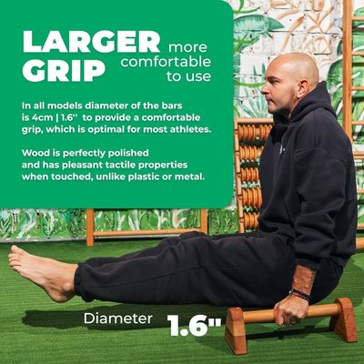 カスタマイズされたロゴ 木製の筋肉 プッシュアップ スタンド カリステニクス ワークアウト ジム機器