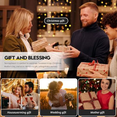 イースター・クリスマス用の木製のデビリド・エッグ・プレートとチャルコテリー・ボード