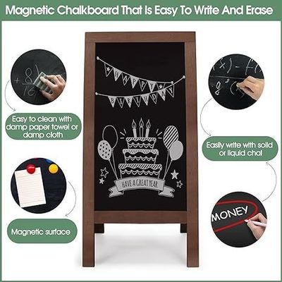 カフェやレストランのメニューのための燃焼木の二面立立石灰板