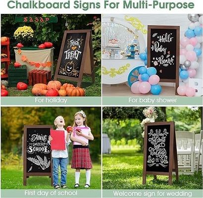 カフェやレストランのメニューのための燃焼木の二面立立石灰板