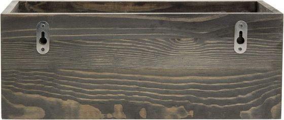 保存スペース 壁にマウント ヴィンテージ グレー 耐候 木 オープン トップコルクホルダー 金属ワイヤ網付き 木製の箱