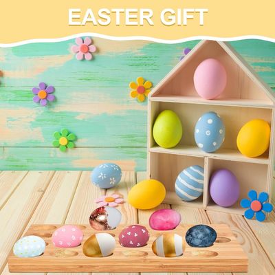 24 ホール リバーシブル 木製 変形 卵皿 野菜 を 配る チョークテリー 板