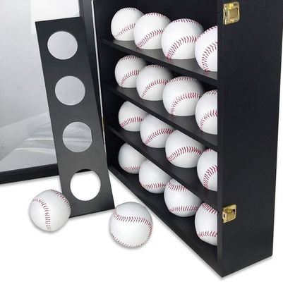 木とアクリル 黒 20 野球 展示ケース スポーツ 記念品 収納用 キャビネット