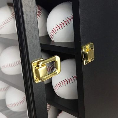 木とアクリル 黒 20 野球 展示ケース スポーツ 記念品 収納用 キャビネット