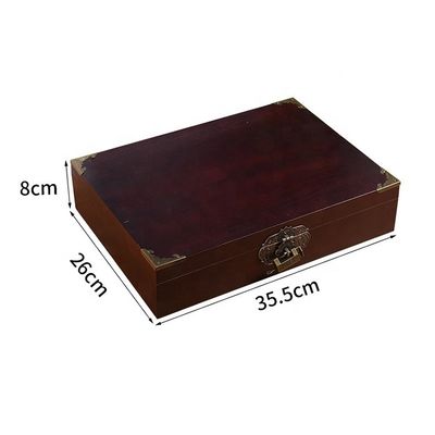 カスタマイズされたロゴ ヴィンテージスタイルの受容 鍵と鍵付き 木製宝石 ギフトボックス