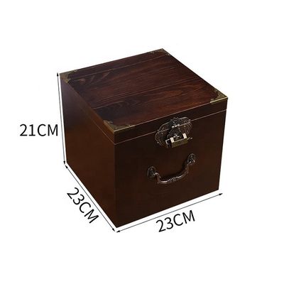 カスタマイズされたロゴ ヴィンテージスタイルの受容 鍵と鍵付き 木製宝石 ギフトボックス