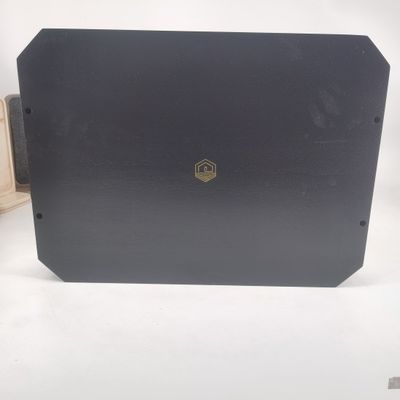 202406 黒い木製の食卓 アカシア木材 柄付きの木製の特製食卓