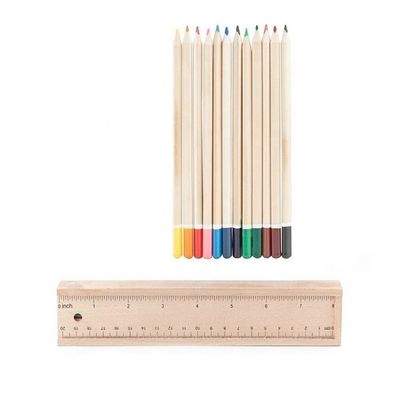 12色鉛筆 学生用文具用の木製鉛筆ケース ボックス カスタム注文受付