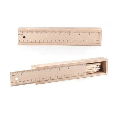 12色鉛筆 学生用文具用の木製鉛筆ケース ボックス カスタム注文受付