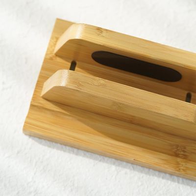 機能的なデザイン バンブー ラップトップ スタンドホルダー 調整可能なドック すべてのMacBookにフィットする 多機能