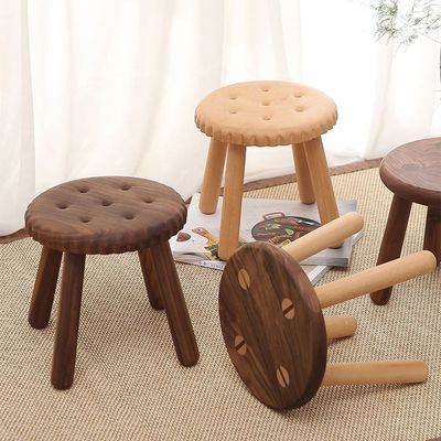小さな子供たちの喜び 木製のカスタムストール クッキー形 ビーチウオールナッツ木製