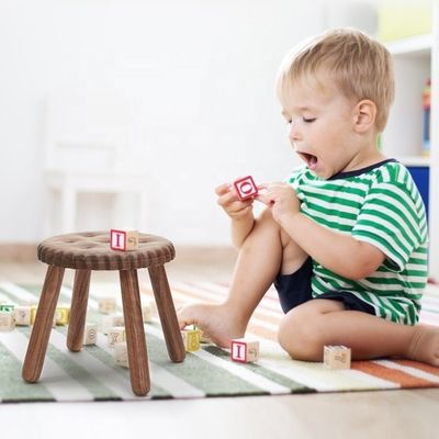 小さな子供たちの喜び 木製のカスタムストール クッキー形 ビーチウオールナッツ木製