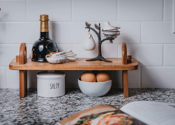 カスタマイズされたロゴ エレガント ハンドフィニッシュ 家庭用装飾 カウンター棚 オーガナイザー チーズボード