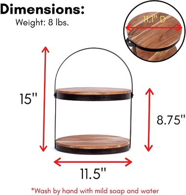 あなたの要求として 2 層 金属ホルダーケーキデザートディスプレイと木製の配給トレイ