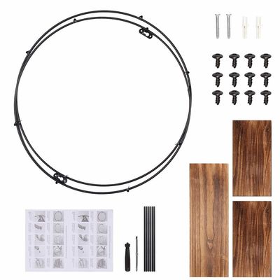 木製金属の写真フレームと展示用の浮遊式吊り棚