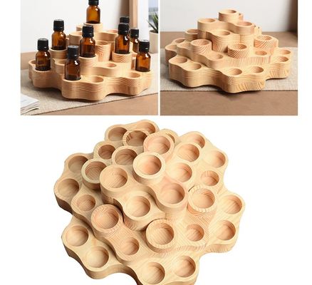 15ml と 10ml エッセンシャルオイルボトル パーソナライズドロゴ付きのスタンドラック