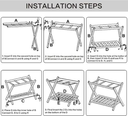 高量 2 階折りたたみ可能な荷物架 棚と重用ナイロンベルト