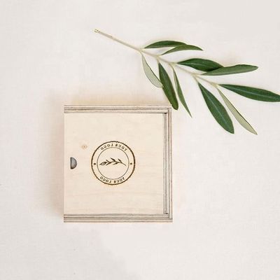 環境スタイルのためのカスタマイズされたファンシーカスタマイズされたプリントされたミニ木製プレゼント収納箱