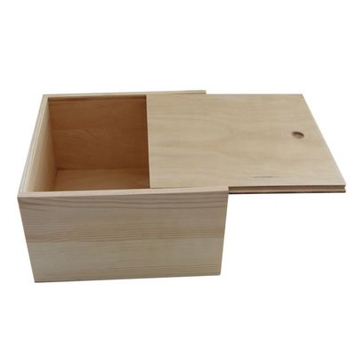 カスタム ロゴ プリント 松の木箱 滑り蓋付き 手作り 純木色