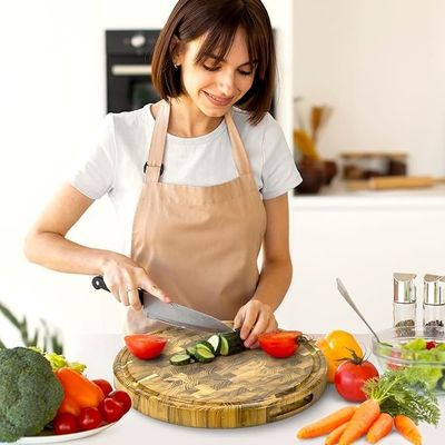 オーダーメイドサービス 環境に優しいデザインとジュース溝の 15 インチ木製切断板