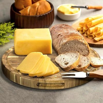 オーダーメイドサービス 環境に優しいデザインとジュース溝の 15 インチ木製切断板