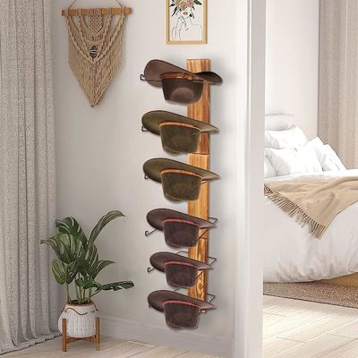 機能的なデザイン 多機能の壁マウント バンブー用の収納棚と帽子棚