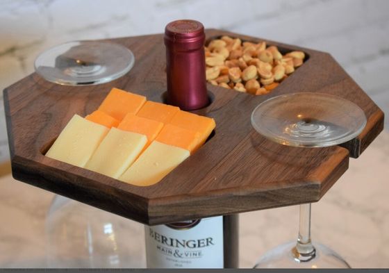 高量優位性を持つ木製ワインホルダー 携帯式食器用皿 ワインボトル用皿