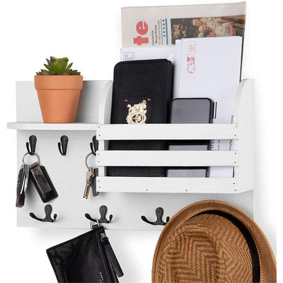 二階建ての壁マウント 収納棚 磁気家用 ハンガリングオーガナイザー ラック キーホルダー