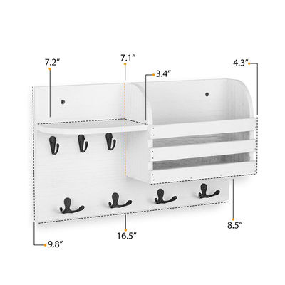 二階建ての壁マウント 収納棚 磁気家用 ハンガリングオーガナイザー ラック キーホルダー