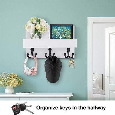 二階建ての壁マウント 収納棚 磁気家用 ハンガリングオーガナイザー ラック キーホルダー