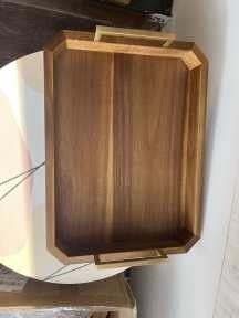 カスタマイズされたデザイン コーヒーテーブル用 木造の長方形の大きな田舎風格の食卓