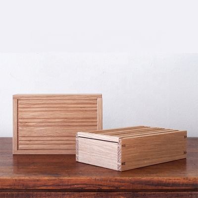 カスタマイズできる色 木製 スライディング 蓋 ボックス 名刺 シンプル カラー カスタム 注文
