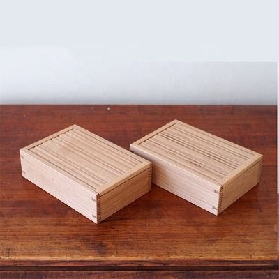 カスタマイズできる色 木製 スライディング 蓋 ボックス 名刺 シンプル カラー カスタム 注文