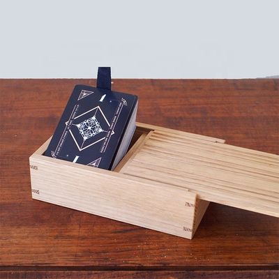 カスタマイズできる色 木製 スライディング 蓋 ボックス 名刺 シンプル カラー カスタム 注文