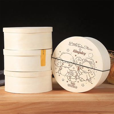 ビタルーックス オーダーメイド 木製丸いサラダ ランチ ベントボックス 完璧な環境にやさしいソリューション