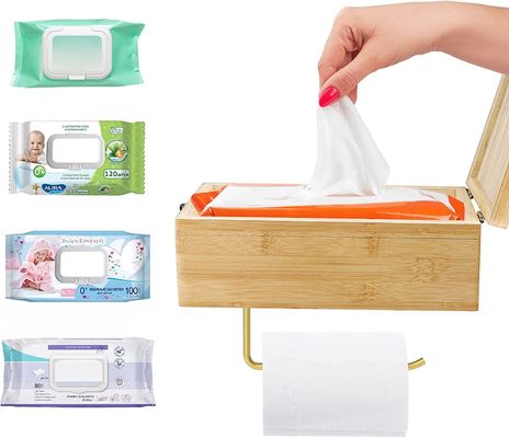 デスクまたはスポーツ バンブー ウォールマウント トイレットペーパーホルダー