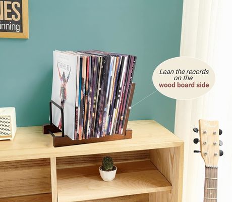 木製レコードホルダー スタンド アルバム 収納 スタンド ディスプレイ 棚